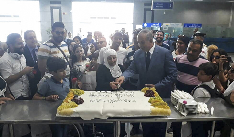 Hurghada International Airport welcomed the first flight from Beirut as a part of the operation of the new Hurghada-Beirut route Photo